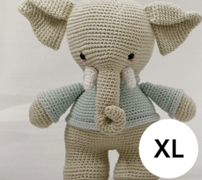 Byclaire Amigurumi pakket Ray olifant Basis XL Byclaire Amigurumi pakket Ray olifant Basis XL