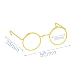 Echtstudio Brilletje goudkleurig 50mm