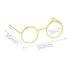 Echtstudio Brilletje goudkleurig 50mm