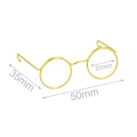 Echtstudio Brilletje goudkleurig 50mm Echtstudio Brilletje goudkleurig 50mm