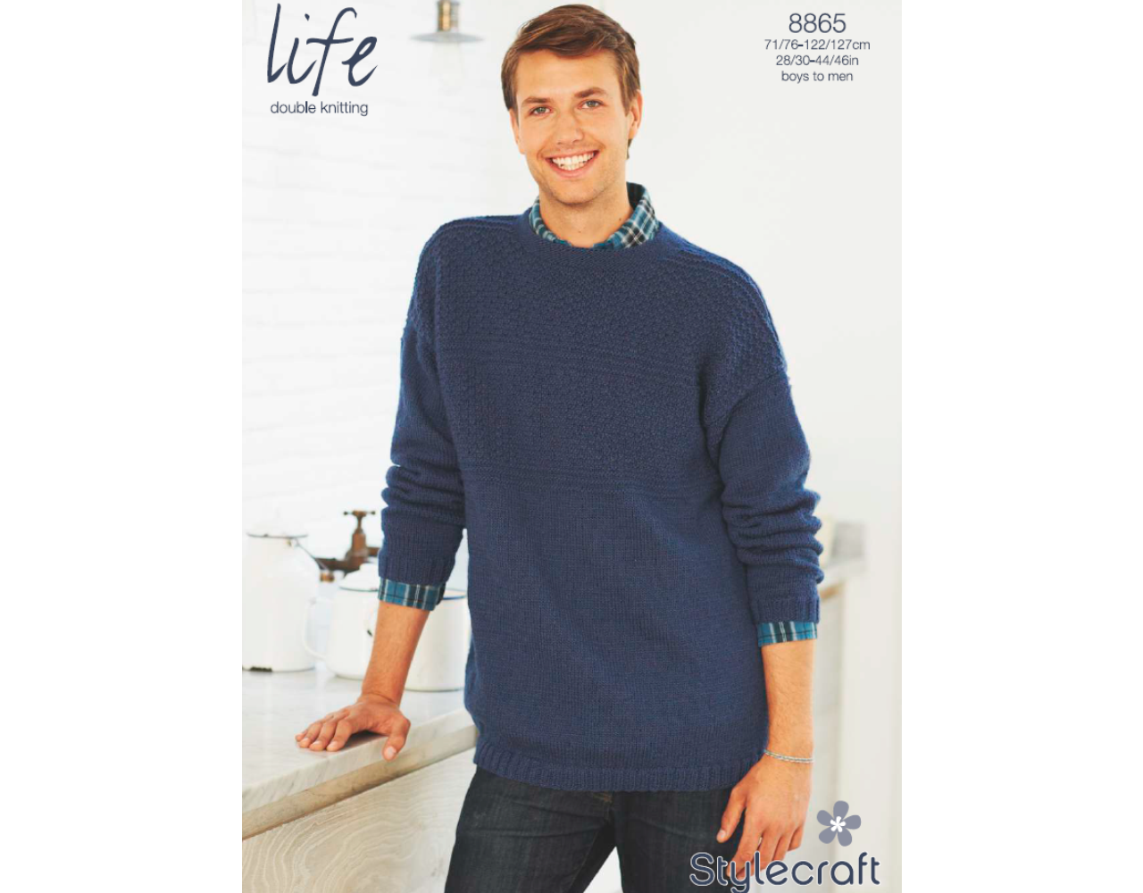 Stylecraft Breipatroon Stylecraft Life DK Boys/Men Sweater 8865 Stylecraft Breipatroon Stylecraft Life DK Boys/Men Sweater 8865