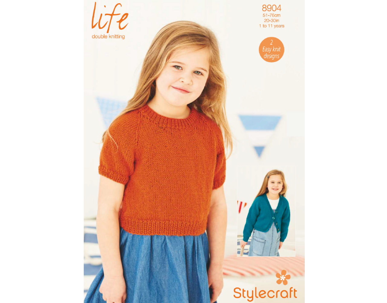 Stylecraft Breipatroon Stylecraft Life DK Meisjes Top en Vest 8904 Stylecraft Breipatroon Stylecraft Life DK Meisjes Top en Vest 8904