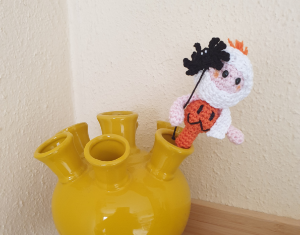 Byclaire Haakpakket byClaire Pompoen Mummy Topper op Potlood Byclaire Haakpakket byClaire Pompoen Mummy Topper op Potlood