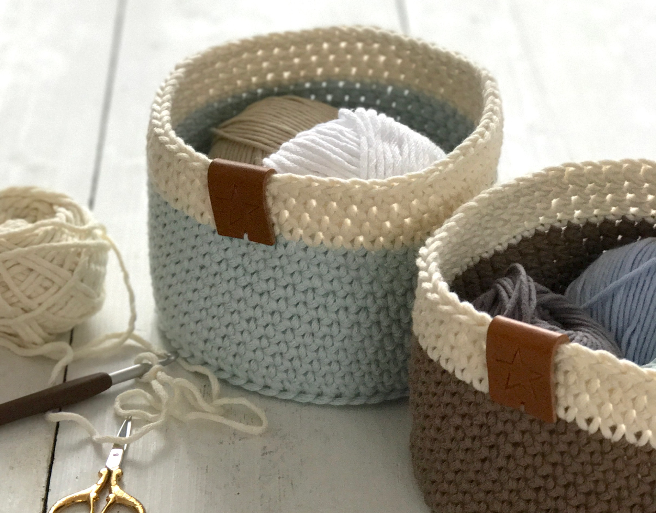 Byclaire Haakpatroon byClaire Twee Kleuren Mandje Byclaire Haakpatroon byClaire Twee Kleuren Mandje