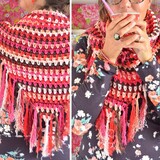 Byclaire Haakpatroon byClaire Omslagdoek Roodtinten Byclaire Haakpatroon byClaire Omslagdoek Roodtinten