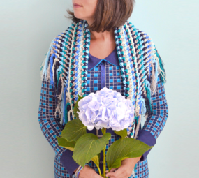 Byclaire Haakpatroon byClaire Omslagdoek Blauwtinten Byclaire Haakpatroon byClaire Omslagdoek Blauwtinten