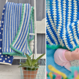 Byclaire Haakpatroon byClaire Strependeken Blauw-Wit