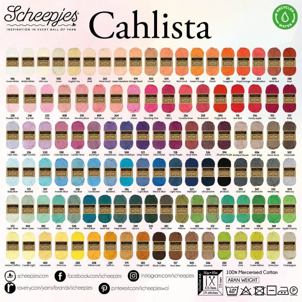 Scheepjes Scheepjes Cahlista 50g - 238 Powder Pink Scheepjes Scheepjes Cahlista 50g - 238 Powder Pink