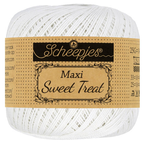 Scheepjes Scheepjes Maxi Sweet Treat - 106 Snow White Scheepjes Scheepjes Maxi Sweet Treat - 106 Snow White