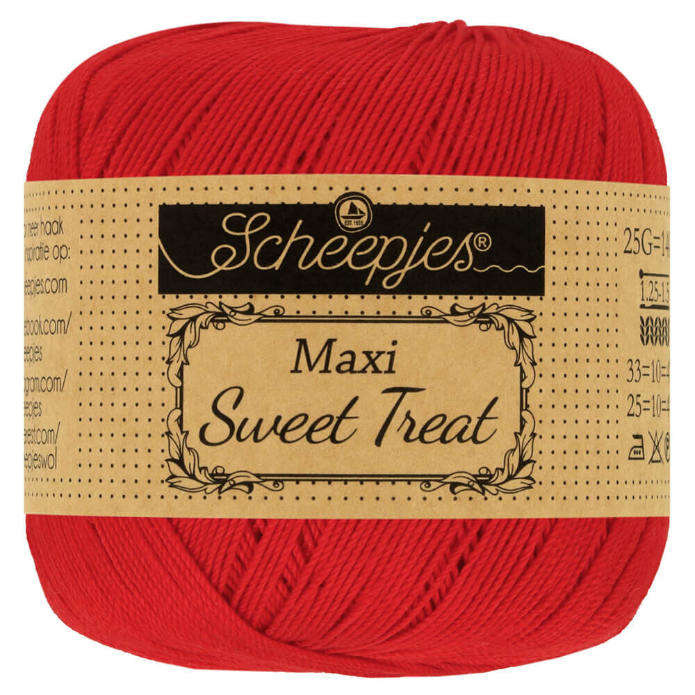 Scheepjes Scheepjes Maxi Sweet Treat - 722 Red Scheepjes Scheepjes Maxi Sweet Treat - 722 Red