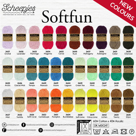 Scheepjes Scheepjes Softfun - 2640 Mint Scheepjes Scheepjes Softfun - 2640 Mint