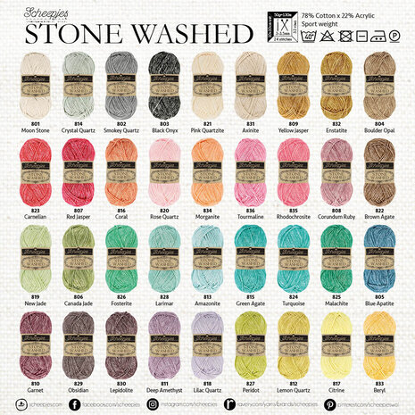 Scheepjes Scheepjes Stone Washed - 820 Rose Quartz Scheepjes Scheepjes Stone Washed - 820 Rose Quartz