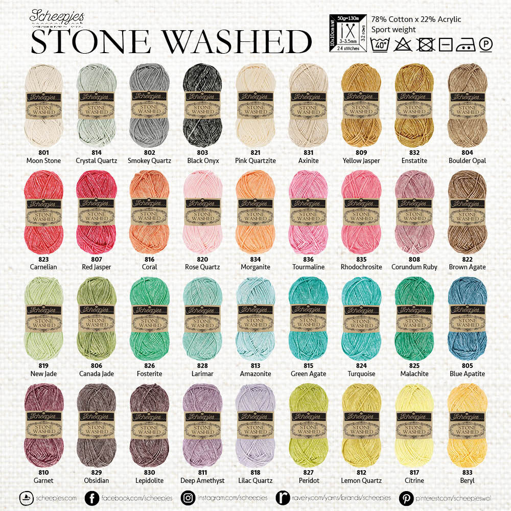 Scheepjes Scheepjes Stone Washed - 832 Enstatite Scheepjes Scheepjes Stone Washed - 832 Enstatite