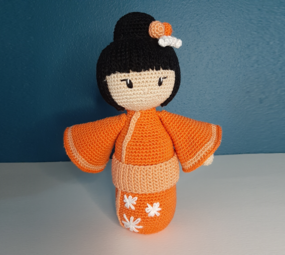 Byclaire Crochet Pattern byClaire Kokeshi Kohaku - Orange Byclaire Crochet Pattern byClaire Kokeshi Kohaku - Orange