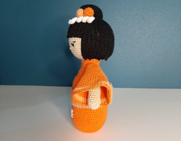 Byclaire Crochet Kit byClaire Kokeshi Kohaku - Orange (English Pattern)