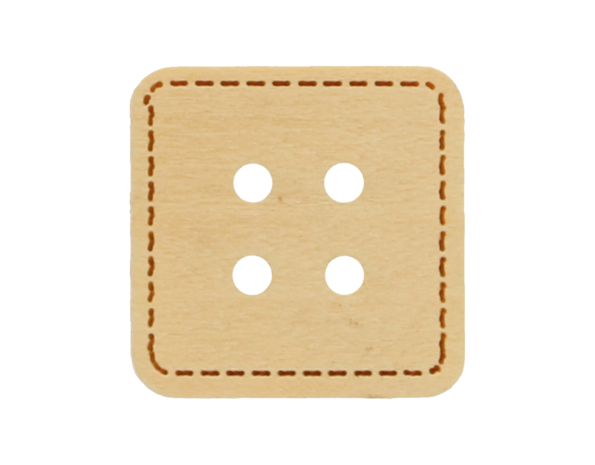 Echtstudio Knoop vierkant met stikrand 12,5 mm Echtstudio Knoop vierkant met stikrand 12,5 mm