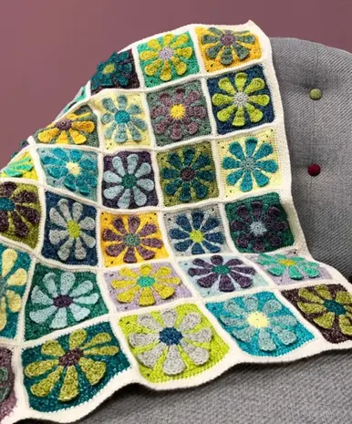 Scheepjes Haakpatroon Retro Daisy Baby Blanket