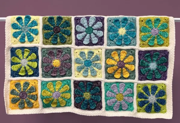 Scheepjes Haakpatroon Retro Daisy Baby Blanket