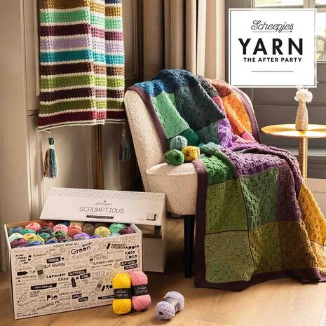 Scheepjes Scheepjes Haakpakket Scrumptious Squares + Stripes Blanket Scheepjes Scheepjes Haakpakket Scrumptious Squares + Stripes Blanket