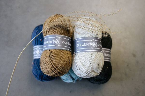 Durable Durable Soqs tweed 402 Seagrass