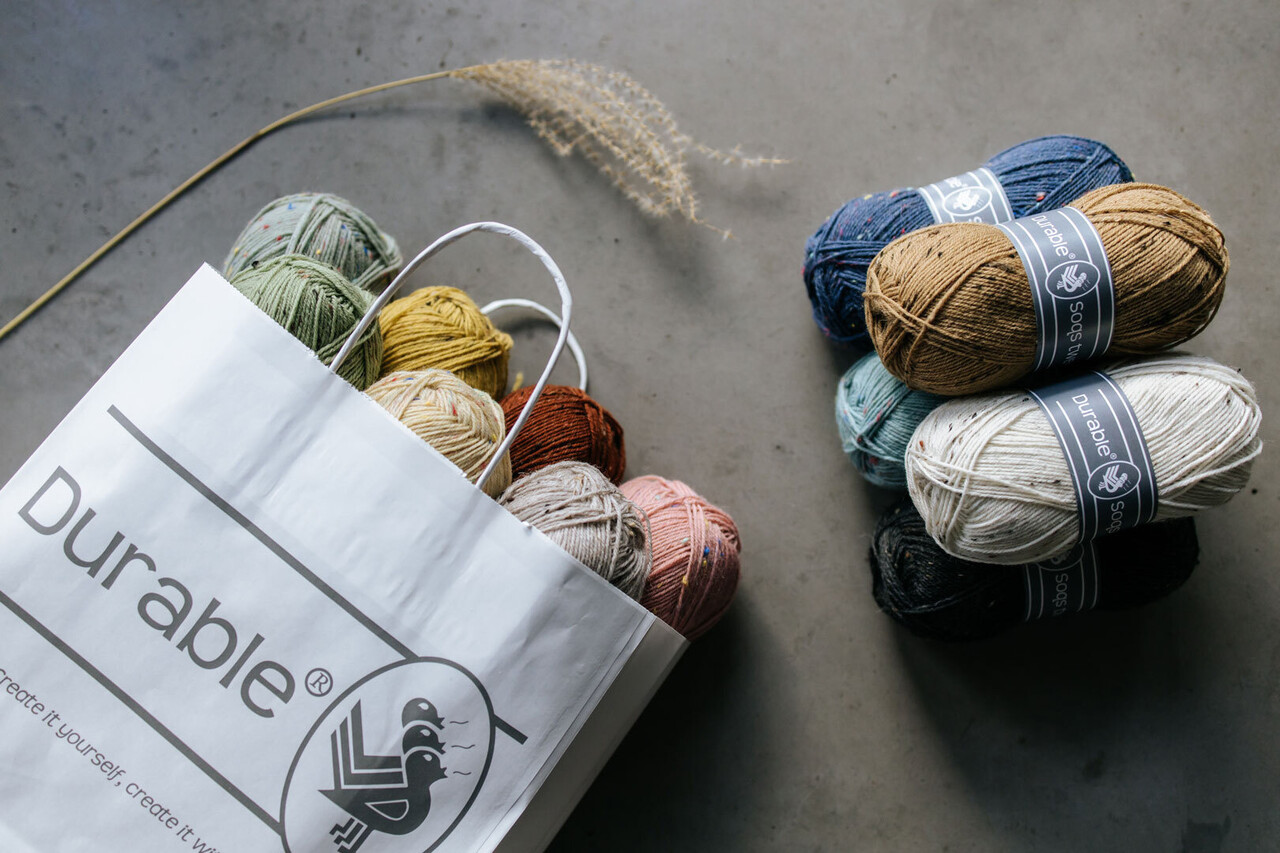 Durable Durable Soqs tweed 2134 Vintage Green