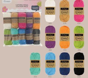 Scheepjes Catona en Chroma colour pack 10x25g Scheepjes Catona en Chroma colour pack 10x25g