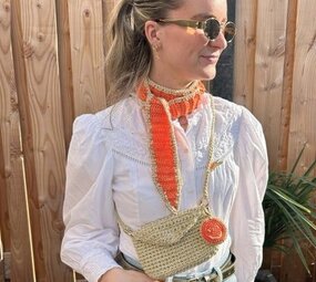 Durable Haakpakket Koningsdag tasje en sjaaltje Durable Haakpakket Koningsdag tasje en sjaaltje