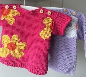 Durable Gratis Haakpatroon Babytruitje Flower Durable Gratis Haakpatroon Babytruitje Flower