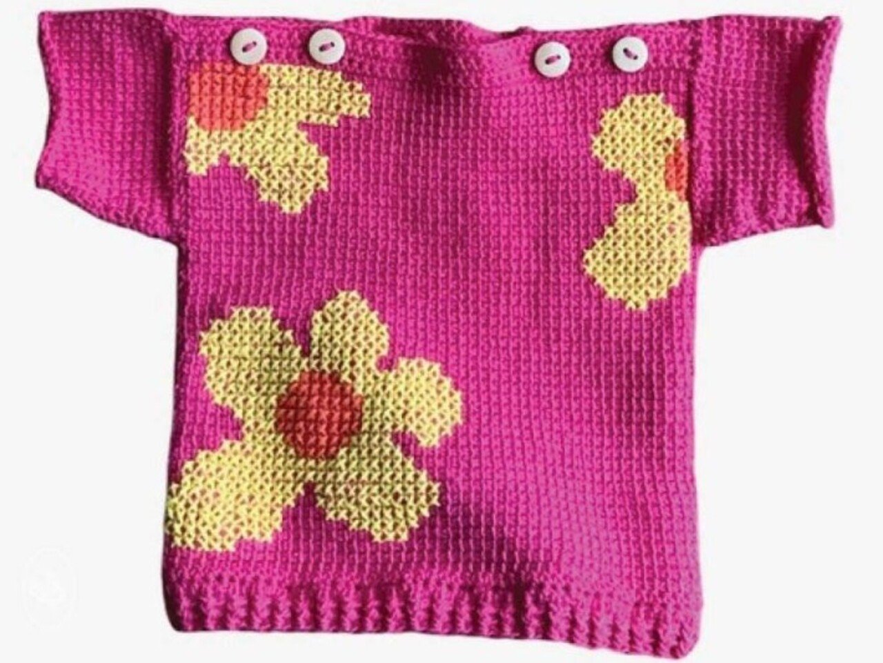 Durable Gratis Haakpatroon Babytruitje Flower- schattig truitje met ingehaakte bloemen, gehaakt met Durable Cosy extra fine Durable Gratis Haakpatroon Babytruitje Flower- schattig truitje met ingehaakte bloemen, gehaakt met Durable Cosy extra fine