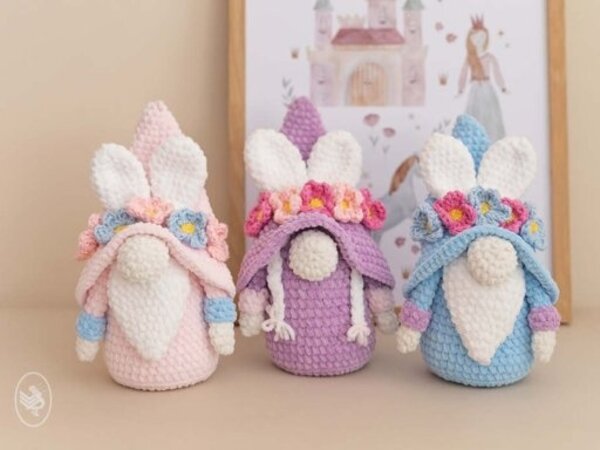 Durable Haakpakket Gratis Haakpatroon Bunny Gnomes - Schattige gnomes gehaakt met Durable Velvet Durable Haakpakket Gratis Haakpatroon Bunny Gnomes - Schattige gnomes gehaakt met Durable Velvet