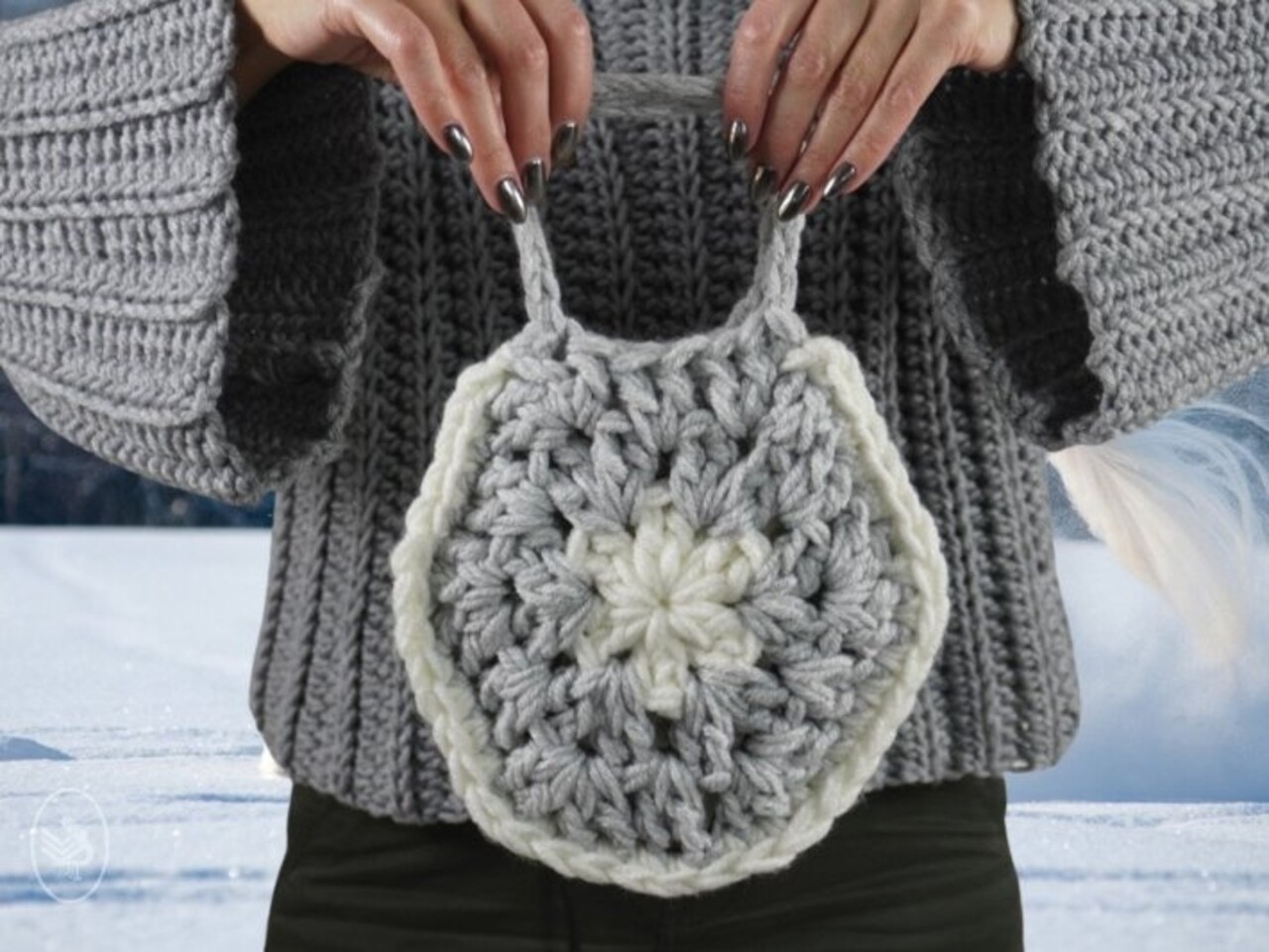 Durable Durable haakpakket Snowflake Bag - Haak met Durable Dare deze prachtige tas met sneeuwvlokmotief