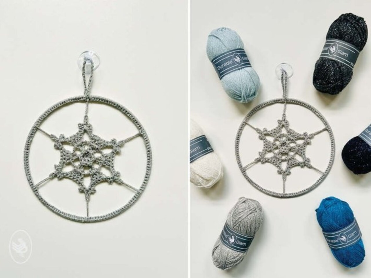 Durable Durable haakpakket Sneeuwvlokhanger - Haak deze vrolijk hanger met Durable Glam en vrolijk jouw interieur op in een handomdraai Durable Durable haakpakket Sneeuwvlokhanger - Haak deze vrolijk hanger met Durable Glam en vrolijk jouw interieur op in een handomdraai