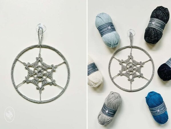 Durable Durable haakpakket Sneeuwvlokhanger - Haak deze vrolijk hanger met Durable Glam en vrolijk jouw interieur op in een handomdraai Durable Durable haakpakket Sneeuwvlokhanger - Haak deze vrolijk hanger met Durable Glam en vrolijk jouw interieur op in een handomdraai