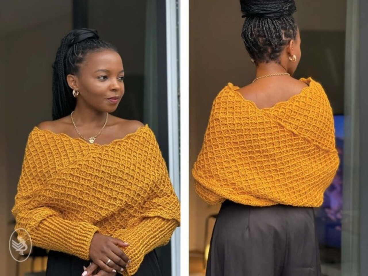 Durable Durable haakpakket Sweater Scarf - Luxe omslagdoek met mouwen, voor een chique uitstraling, gehaakt met Durable Comfy