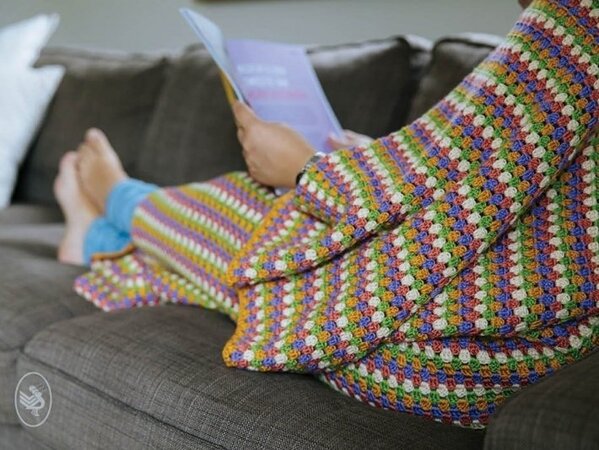 Durable Durable haakpakket Comfy Granny Stripe Blanket - Heerlijke deken gehaakt met Durable Comfy