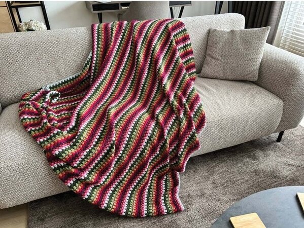 Durable Durable haakpakket Comfy Granny Stripe Blanket - Heerlijke deken gehaakt met Durable Comfy