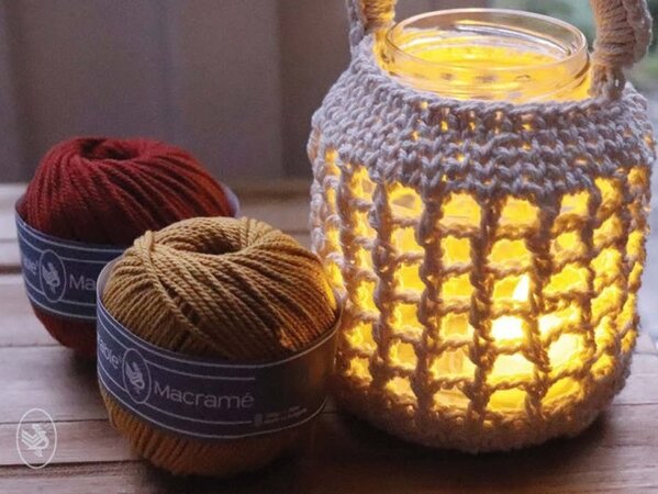 Durable Durable haakpakket Sfeerlichtjes - Breng extra sfeer in huis tijdens de donkere dagen met deze lichtjes gehaakt van Durable Macramé