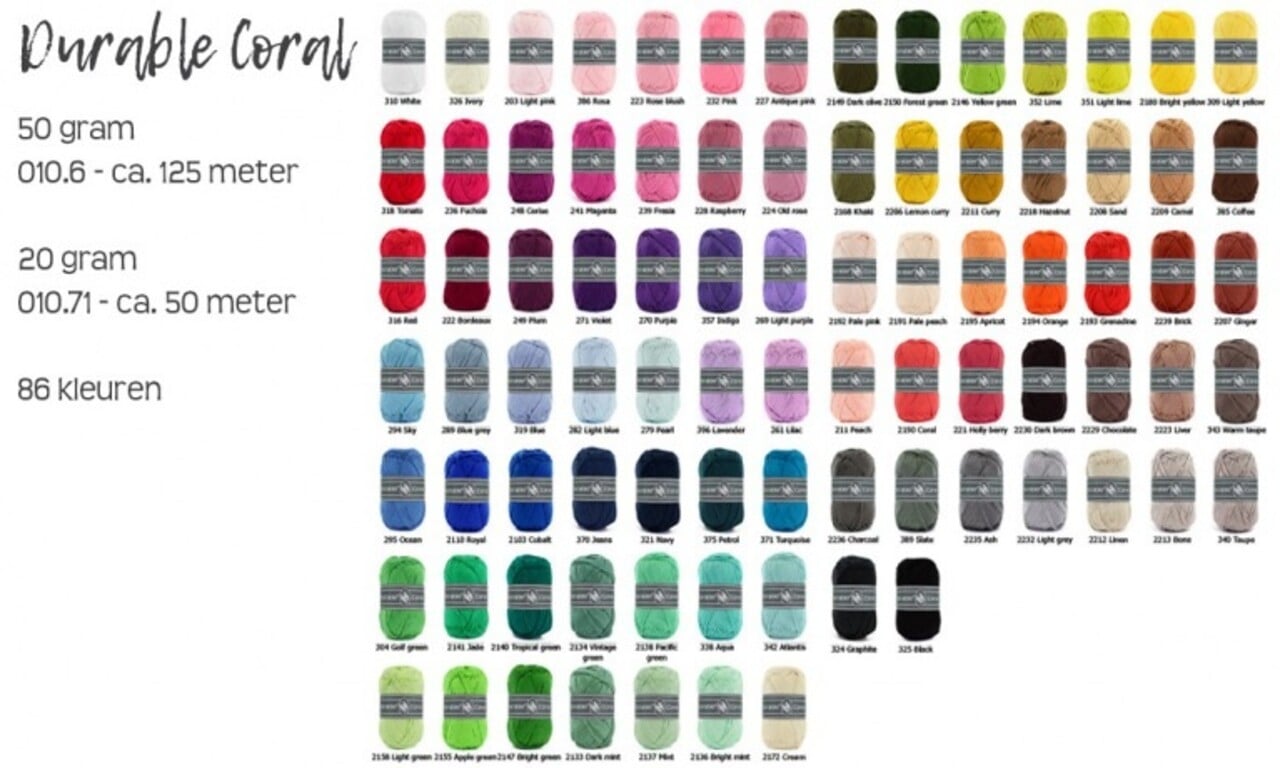 Durable Durable haakpakket Hartje - Haak dit hartje als cadeau, onderzetter of iets anders liefs met het Durable Coral Mini garen