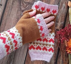 Durable Breipakket Love in stitches polswarmers