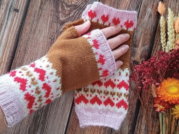 Durable Durable haakpakket Love in stitches polswarmers - De polswarmers voor Valentijnsdag gebreid met Durable Soqs