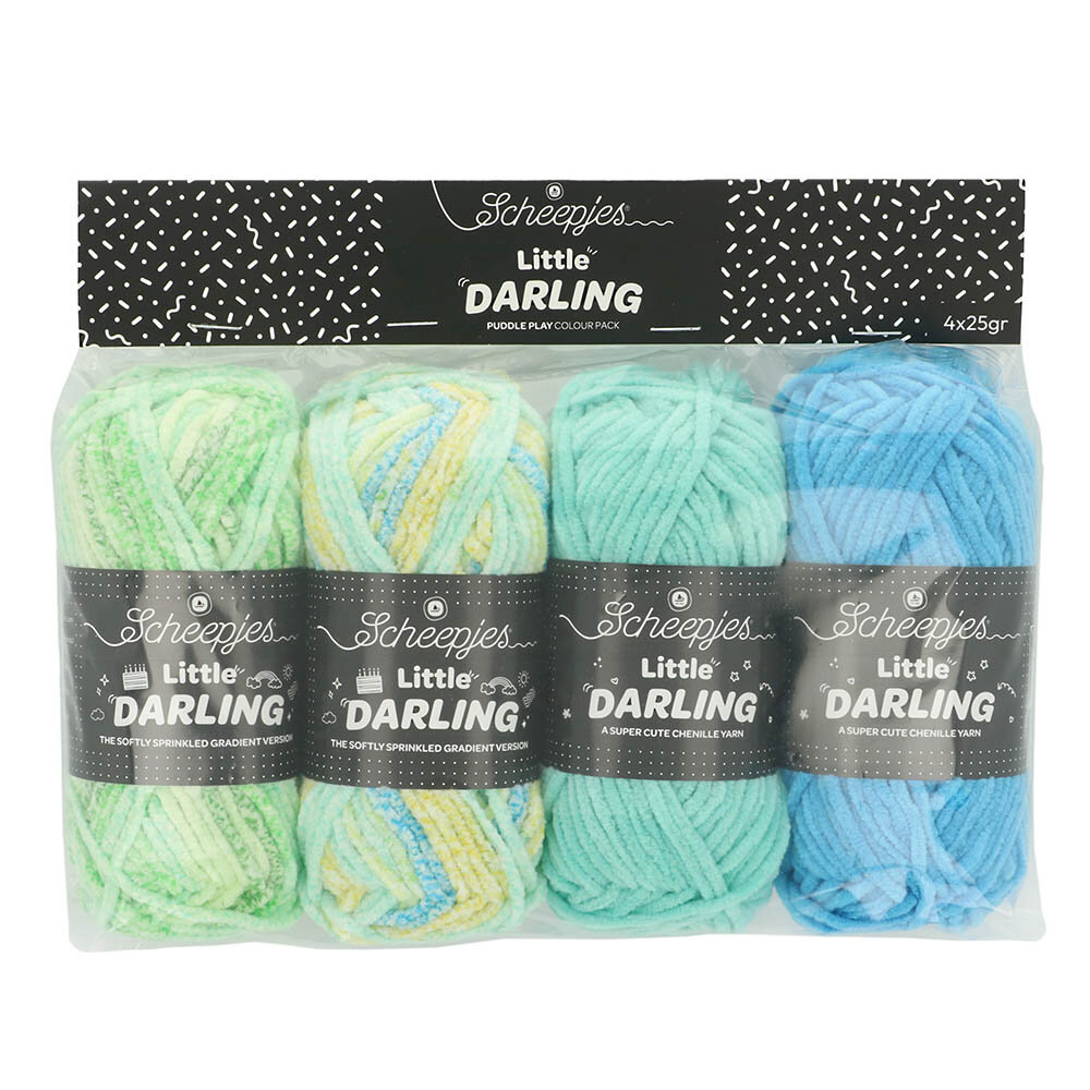 Scheepjes Scheepjes Little Darling Sprinkled Gradient Puddle Play 4x25g Scheepjes Scheepjes Little Darling Sprinkled Gradient Puddle Play 4x25g
