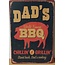 BBQ wandbord Dad's BBQ chillin en grillin 30x20cm