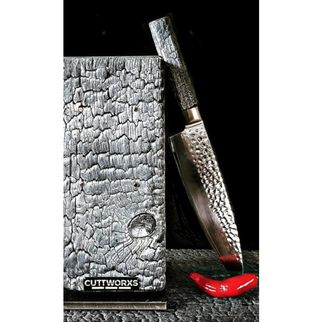 Cuttworx Flamewood koksmes damaststaal VG10