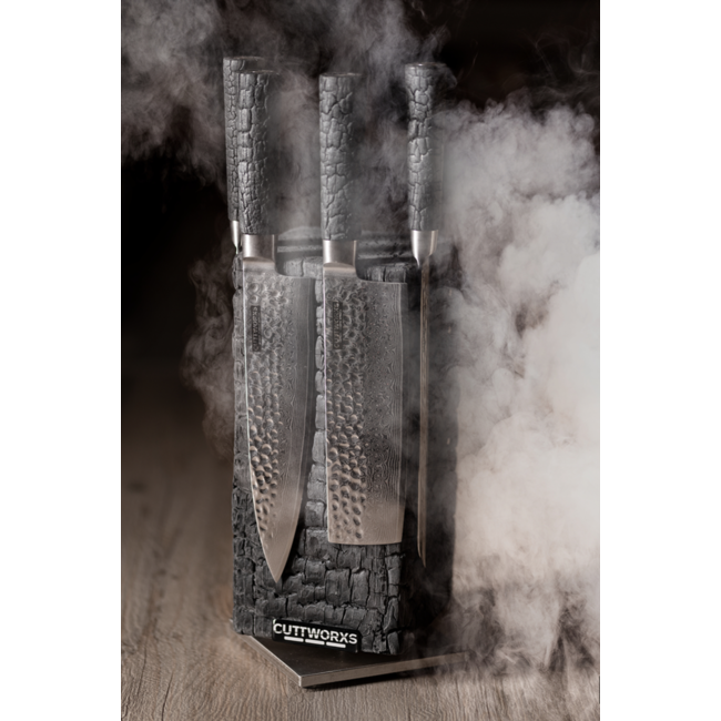 Cuttworx Flamewood koksmes damaststaal VG10