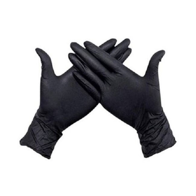 Nitril Wegwerphandschoenen Zwart Poedervrij & Latexvrij (100 stuks)