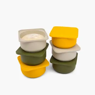 Babadoh Pizzadeeg en Toppings vershoudbakjes Multi Yellow 6 stuks