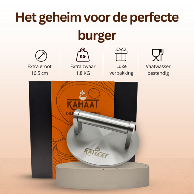 Kamaat RVS Smash Burger Press
