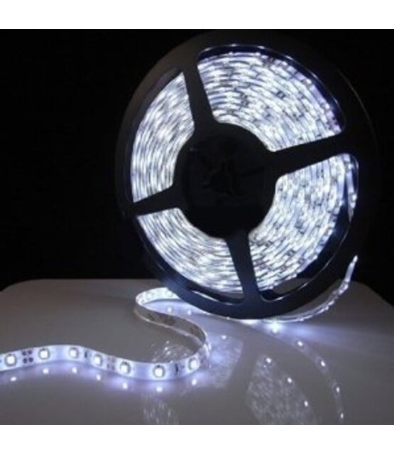 LED Strip 24 Volt 6000k Koud Wit 6W 630lm/meter 60 Led/m IP20 50M Rol