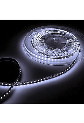 LED Strip 24 Volt 6000k Koud Wit 6W 630lm/meter 60 Led/m IP65 50M Rol
