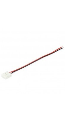 LED strip connector 2 aderig met draad 10mm voor enkel kleurige LED strips - ip20